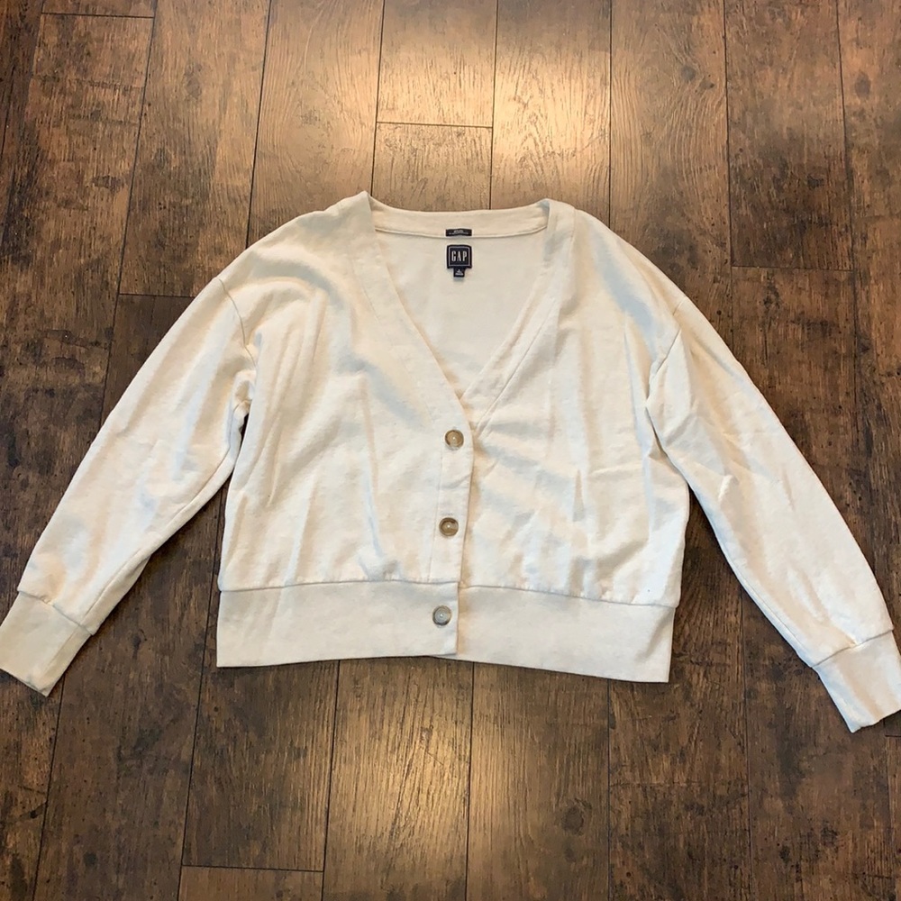 GAP Cream Cardigan Sweater